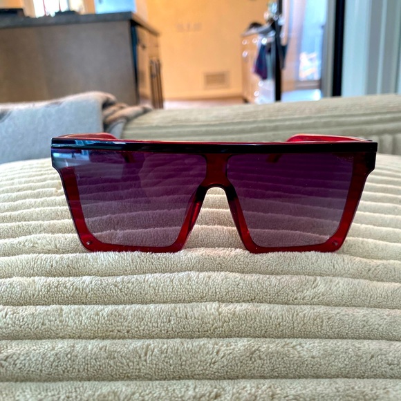 NYS New York red sunglasses - Picture 4 of 6